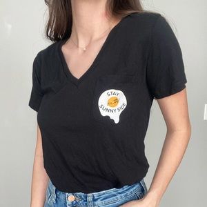 Sunny Side V-neck Graphic Tee